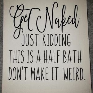 8x10 framed bathroom canvas.